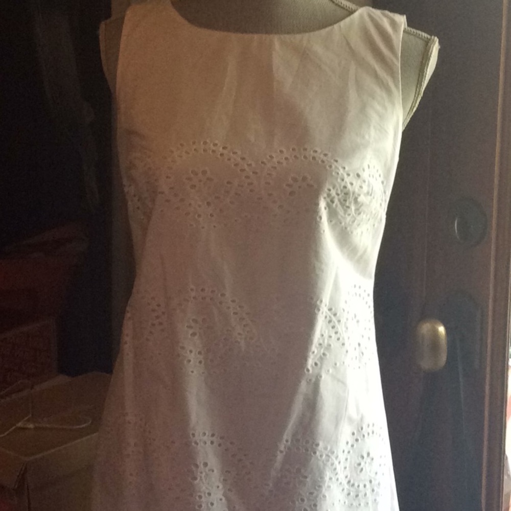 Eyelet sleeveless dress NWOT.